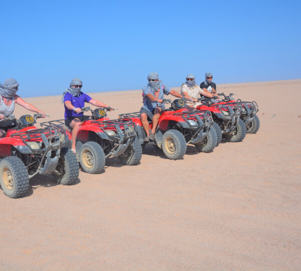 5-Hours Quad Bike Safari+Camel Ride+Dinner+Oriental show in Hurghada