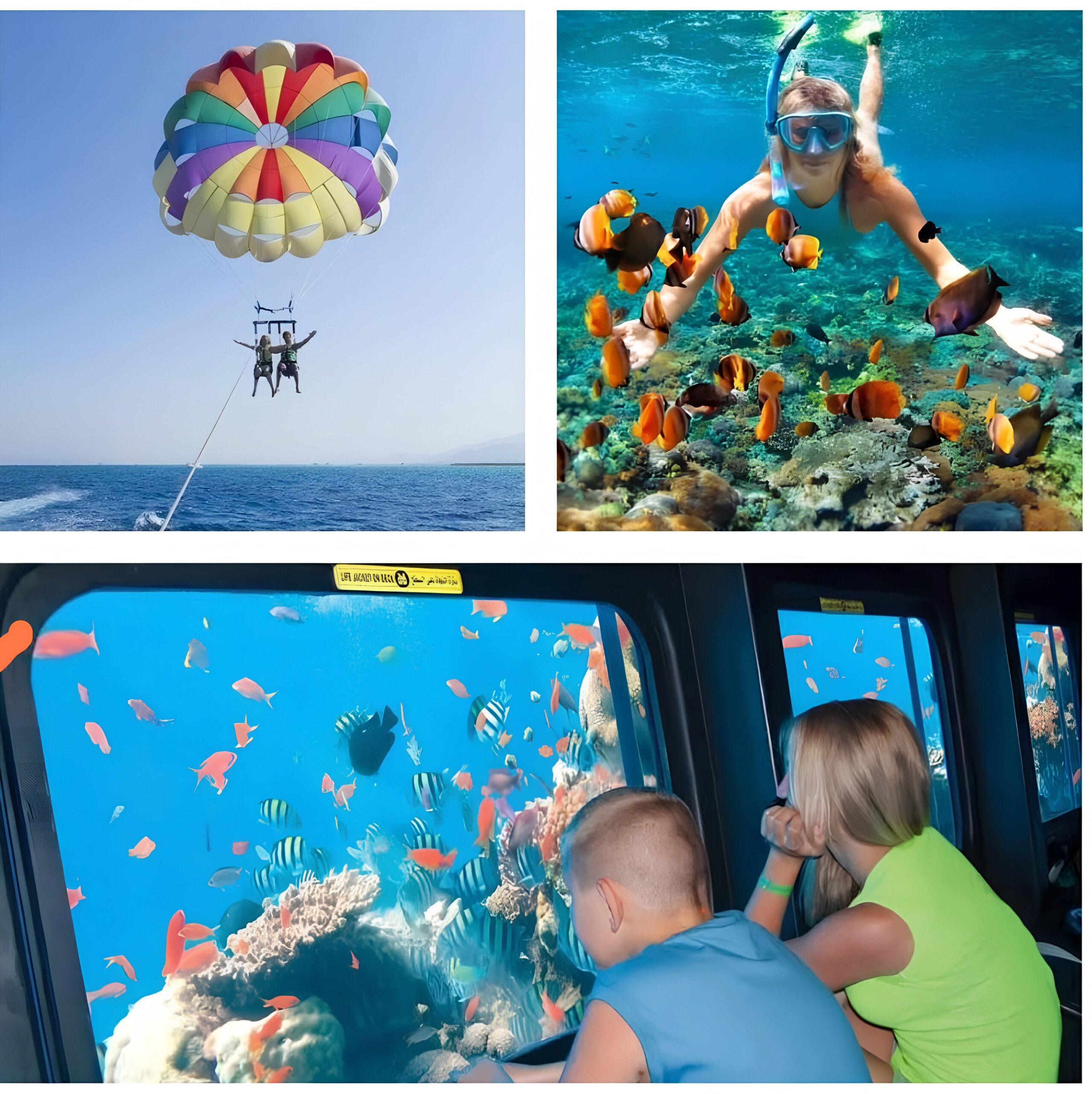 Sea Scoupe Semi Submarine + Snorkeling + Parasailing Hurghada ( 3 in 1)