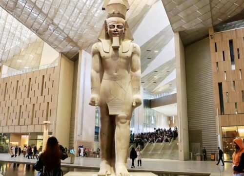 Cairo Day Trip by Big Bus with Grand Egyptian Museum, Giza Pyramids, Sphinx, Lunch & Nile Cruise Included